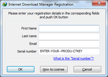 Internet Download Mamanegr Registration dialog