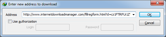 Add personal registration link with 'Add Url' toolbar button